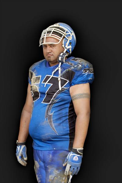 Photograph Chris Frazer Smith American Footballer on One Eyeland